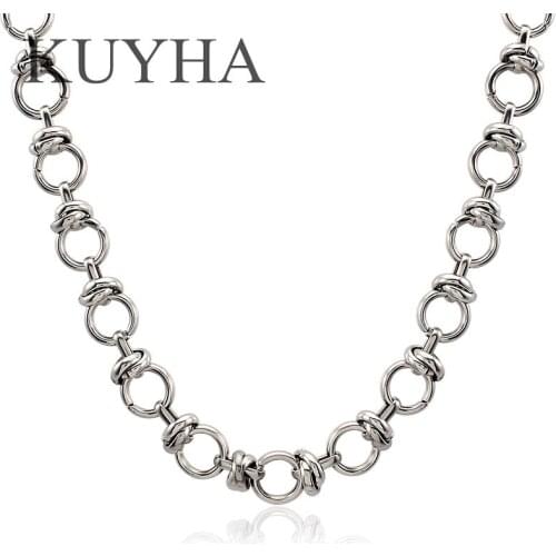 High Quality shiny sliver necklace with bracelet set with chain shape can custom laser for women girl gift