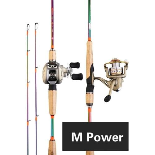 1.8/2.1/2.4/2.7m 2 Section Baitcasting Fishing Rod Travel Ultra Light Casting Spinning Lure 8g-25g M Power Rod