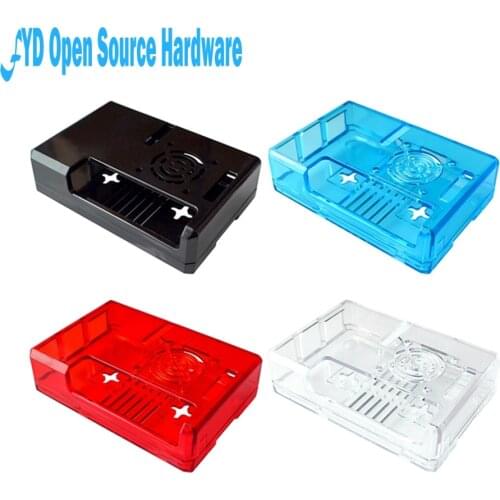 1pcs Raspberry Pi 3 Model B+ Plus ABS Case Black Transparent Blue Red ABS Plastic Box Closed Cover Shell for Raspberry Pi 3B/2