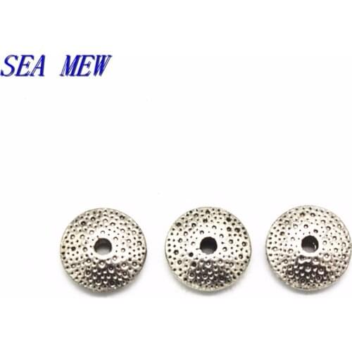 100 PCS 10*3mm Metal Alloy Tibetan Silver Color Flying Saucer Spacer Beads Hole Beads Flat Beads Nepal Beads For Jewelry Making