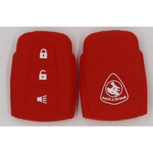 3PC Silicone Rubber car key fob Protect skin sticker set cover case shell hood for Geely PROTON X7 X70 Remote keychain accessory