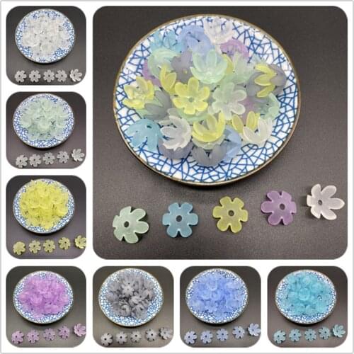 30pcs 18mm Acrylic Beads Cap Ancient Charms Flower Shape Receptacle For Jewelry Making DIY Jewelry Findings Earring Necklace