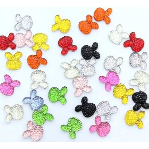 400pcs mixed bunny rabbit flatback resin rhinestone gem hair bow center crafts making