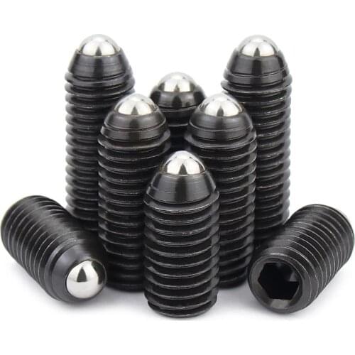 5/20p Black Grade 12.9 alloy steel Hex Hexagon Socket Allen Spring Ball Plunger Grub Point Set Screw Bolt M3 M4 M5 M6 M8 M10 M12