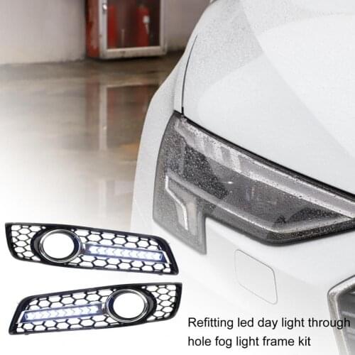 5Pcs/Set Drivers Side Right Left Fog Lamp Grille 8P0807682J 8P0807681AA 8P0807681F for Audi A3 8P 09-13 противотуманные фары led