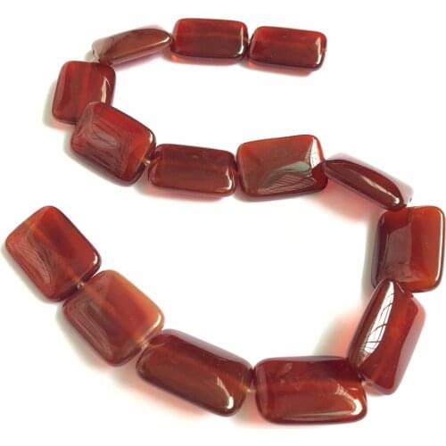 Natural A Quality Red Carnelian Beads Red Agat e 20x28mm Rectangle Bead Gem Loose Beads For Jewelry Making,1strand 15.5"