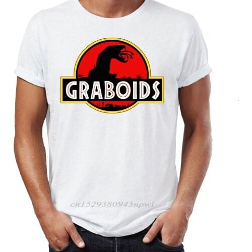 Brand New Men T Shirts 100% Cotton Jurassic Graboids Tremors Cult Classic Artsy Awesome Artwork Printed Tee Shirts Oversize