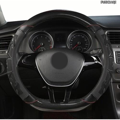 FUZHKAQI Microfiber Leather Car Steering Wheel Cover For Isuzu D Max Trooper Rodeo Mux Ertiga APV Ignis Edition SX4