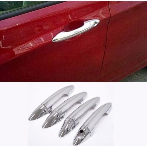 For Hyundai Solaris 2010 2011 2012 ABS Chrome Side Door Handle Catch Cover Trim Car Exterior Accessories Sticker