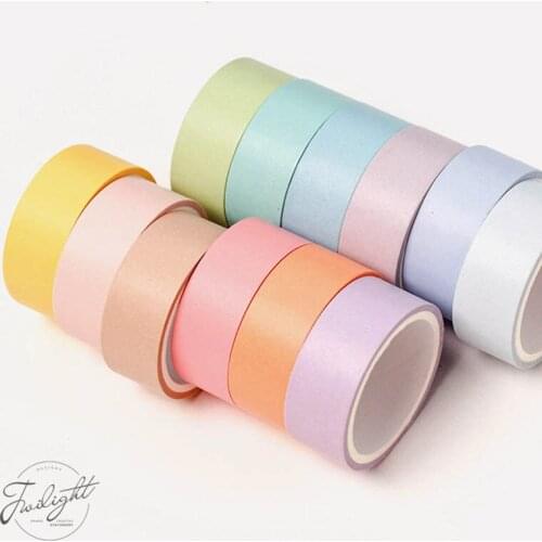 12 Pcs/Set DIY Kawaii Colorful Masking Washi Tape Cute Rainbow Decorative Adhesive Tape For Scrapbooking Sticker Photo Album