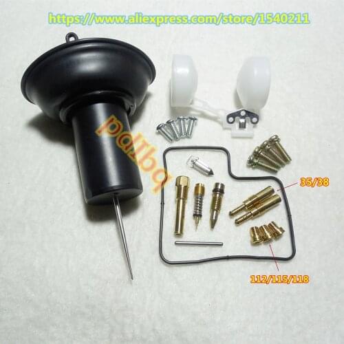 1set $ 20)HMHonda cruiser V-cylinder Shadow NV400CC motorcycle carburetor repair kit with plunger assembly and float