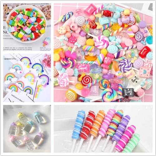 Resin Candy Charm Beads DIY Decoration Crafts Flatback Scrapbooking Fit Phone Embellishments Diy Accessories