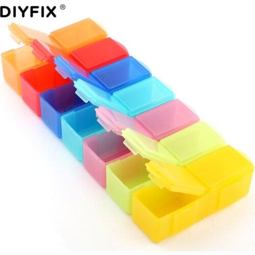 7 Compartment Storage Box Practical Adjustable Plastic Case for Electronic Parts Screw Bead Rings Jewelry Display Organizer Tool