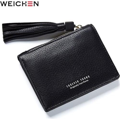 WEICHEN Tassel Women Wallet Ladies Soft Synthetic Leather Brand Designer Card Holder Ladies Purse Fashion Female Wallet Carteras
