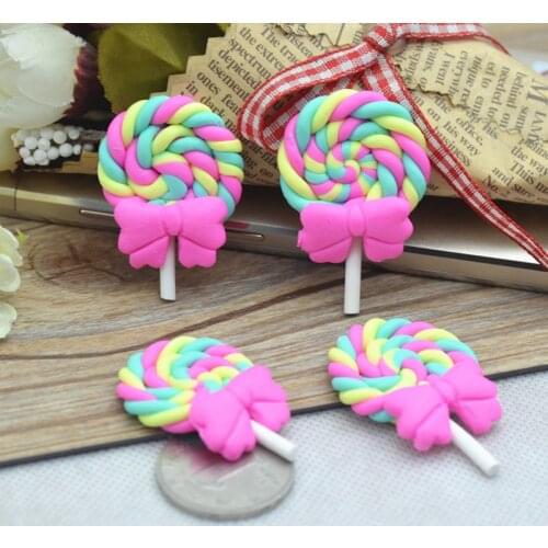 27*42mm Cute Clay Lollipop,Clay Desserts,D.I.Y Miniatures,Play House Supplies,Jewelry Accessories