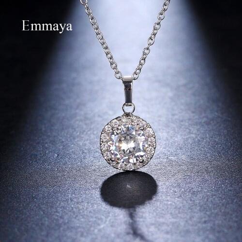 Emmaya New Fashion Jewelry For Women Round Shape White Tiny And Pure Neckalce With High Quality In Wedding Party Ornament