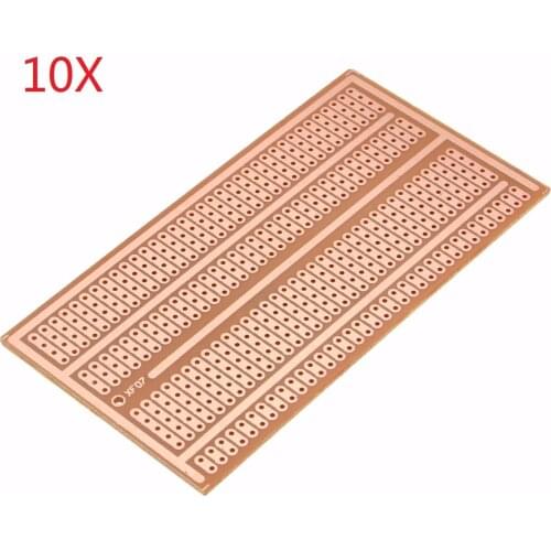 NEW 10Pcs 5x10cm DIY Single Side Copper Prototype Paper PCB Universal Experiment Circuit Board Breadboard 2-3-5 joint hole