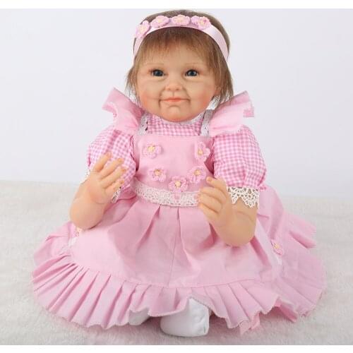 NPK New Arrival 55CM high quality magnetic pacifier Realistic Handmade Baby Doll Alive Girls Lovely Silicone Reborn bebes Doll