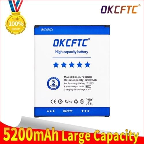 OKCFTC Orginal EB-BJ700BBC EB-BJ700CBE EB-BJ700CBC 5200mAh Battery For Samsung GALAXY J7 J7008 J4 J700F J7009 J7000 J701F