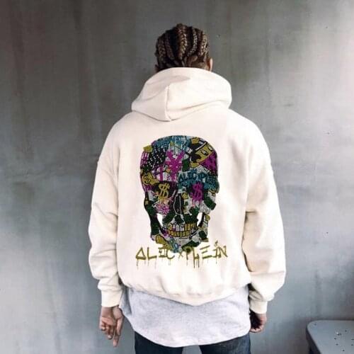 Autumn Mens Hoodie Loose Comfortable High Quality Pure Cotton Hoody Hot Rhinestone Design Casual Party Street Pullover H116