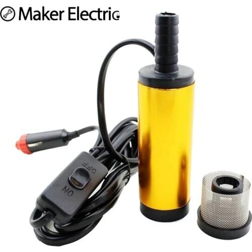 DC 12V /24V Submersible Pump 38mm /51mm Water Oil Diesel Fuel Transfer Refueling Tool Centrifugal Pump 8500 R/min