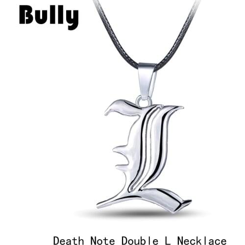 Popular Anime Necklace DEATH NOTE Double L Alloy Pendant Cosplay Props Exquisite Gift for Friends Men Women Hot Sale Necklace