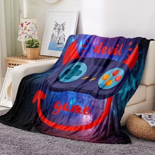 Hot Cartoon Gamepad Gamer 3D Print Throw Blanket Flannel Blanket for Beds Bedspread Home Textiles Luxury Adult Gift Warm Soft