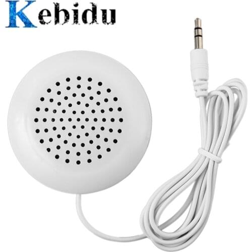 Kebidu Mini Portable 3.5mm Speaker Loudspeaker for MP3 MP4 Music Player Tablet PC Computer Laptop Mobile Phones Music Pillow