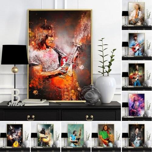 Neo Expressionism Rock Rap Star Poster, Ronnie Montrose Dark Bg Terry Keth Violet Art Prints, Hip Hop Fashion Singer Home Decor