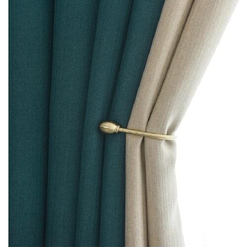 Nordic SimpleCurtains for Living dining Room Bedroom Modern Solid Color Stitching Curtains Tulle Finished Product Customization
