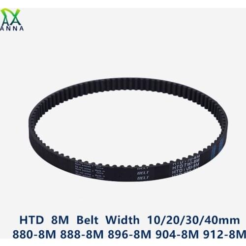 HTD 8M synchronous Timing belt C=880/888/896/904/912 width 20/30/40mm Teeth 110 111 112 113 114 HTD8M 880-8M 888-8M 912-8M