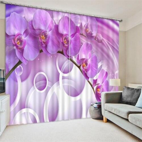 Customized Large flowers Luxury 3D Blackout Window Curtain Drapes For Living room Bed room Hotel Wall Tapestry Cortinas