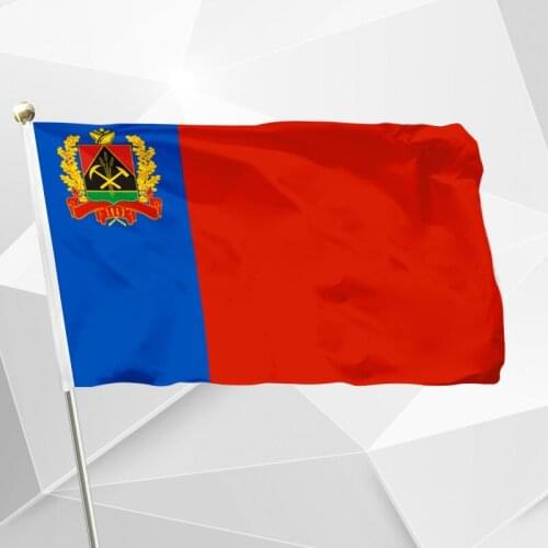 Russia Kemerovo oblast Flag 90x150cm 3x5ft 100D Office/Activity/parade 60x90cm 21x14cm Banner