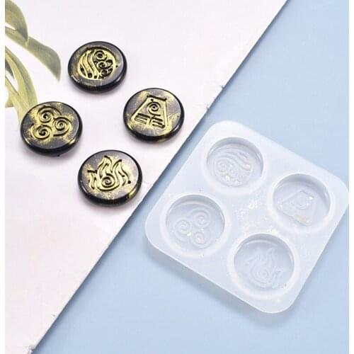 Diy Crystal Epoxy Mold Religious Symbol Pendant Token Silicone Mold