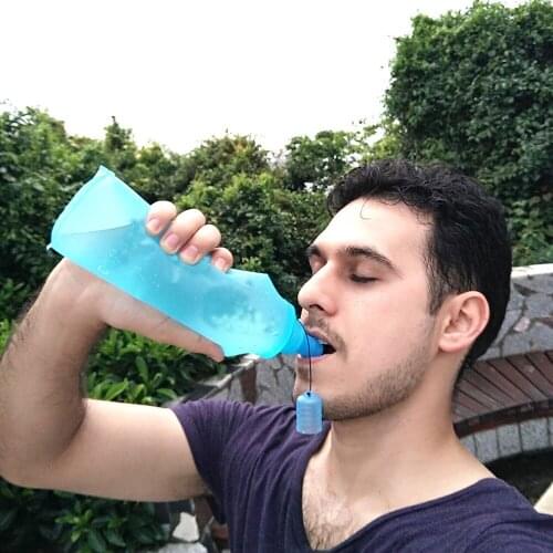 Collapsible Water Bottle 1PC Water Bag Portable Outdoor Cycling Soft For Hiking Climbing Marathon Folding Water Bottle