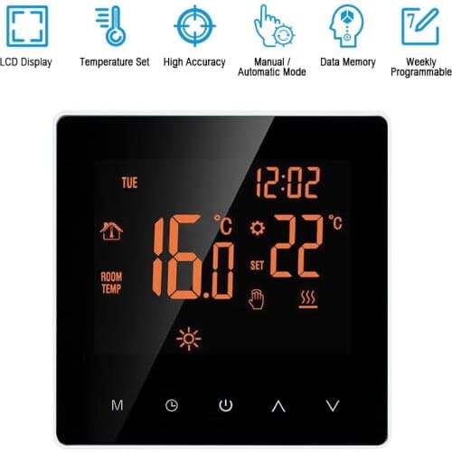 Wi-Fi Smart Thermostat Digital Temperature Controller Tuya APP Control LCD Touch Screen Week Electric Floor Heating Thermostat