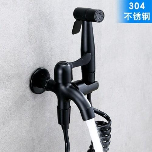Extended mop pool washing machine faucet balcony one in two out three-way dual-purpose multifunctional spray gun