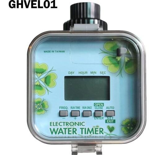 Easy LCD Solar Electronic water timer with rain sensor function,adopt solenoid valve,5 keys to setting program