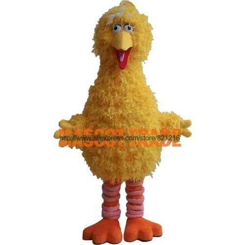 Yellow Feather Sponge Body Adult Big Bird Mascot Costumes