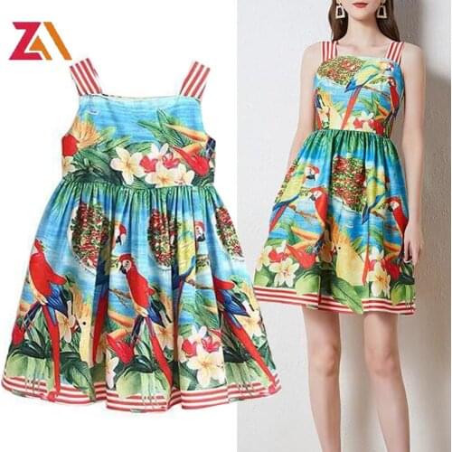 ZALady designer Goblincore mini strap dresses for women vintage printed summer dress woman clothes sundress femme robe vestidos