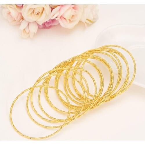 24k Gold Women Gold big Dubai Bride Wedding Ethiopian Bracelet Africa Bangle Arab Jewelry Gold Charmgirls India Bracelet gifts