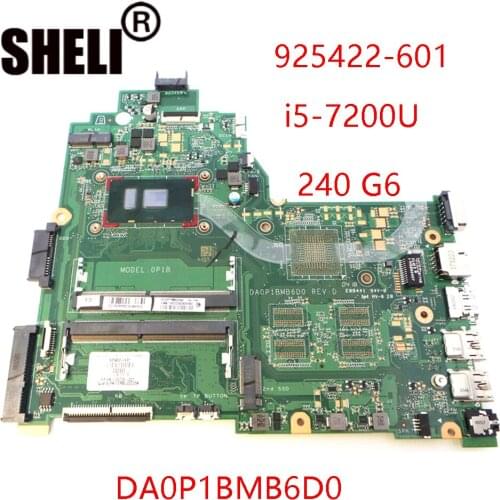 100% Full Test Good 925422-601 DA0P1BMB6D0 mainboard for HP Pavilion Laptop 14-BS 240 G6 14-bs568TU laptop motherboard i5-7200U