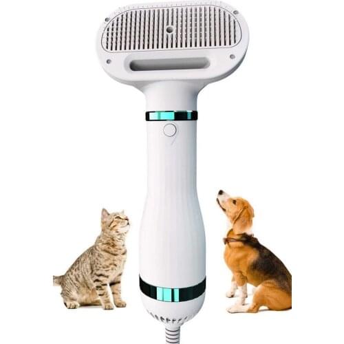 2In1 Portable Dog Dryer Dog Hair Dryer Comb Brush Pet Grooming Cat Hair Comb Dog Fur Blower Low Noise Fur Shaving Brush for pet
