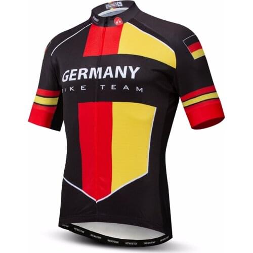2019 Germany cycling jersey Men Mountain Bike jersey MTB Bicycle Shirts Short sleeve Team Road Tops Breathable Spain Israel red