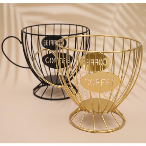 2021 Coffee Pod Organizer Holder Universal Coffee Capsule Storage Basket Coffee Cup Basket Vintage For Home Cafe Hotel