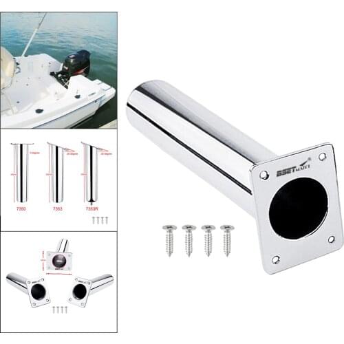 8inch Marine Boat Fishing Pole Stand Flush Mount for 42m ID Poles, Corrosion Resistance