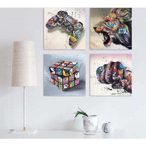 Abstract Graffiti Artistic Decorative Canvas Painting Wall Poster For Art Lover Living Room Decor Home Decoration Accessories