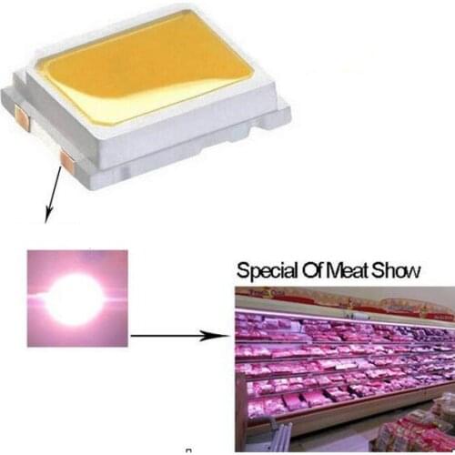 Free Shipping New Pink 0.2W 2835 LED Diodes Of Supper Market Fresh Light 3500K(Red) 100PCS/package