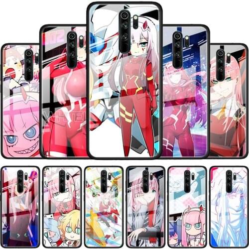 Darling in the franXX for Xiaomi Redmi K40 K30 K20 Pro Plus 9C 9A 9 8A 7 Luxury Shell Tempered Glass Phone Case Cover