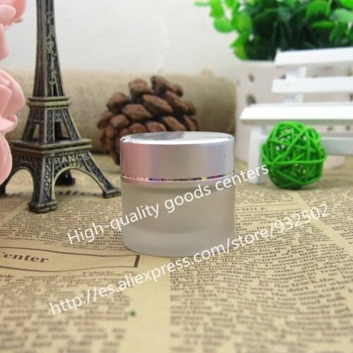 DHL free shipping 15g frosted glass jars, 15ml frost cream jars, skin care cream bottles, 0.5 fl oz cosmetic containers 400pcs